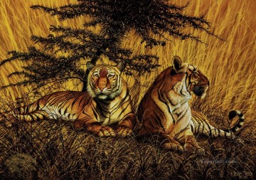 tigre 20 Pinturas al óleo